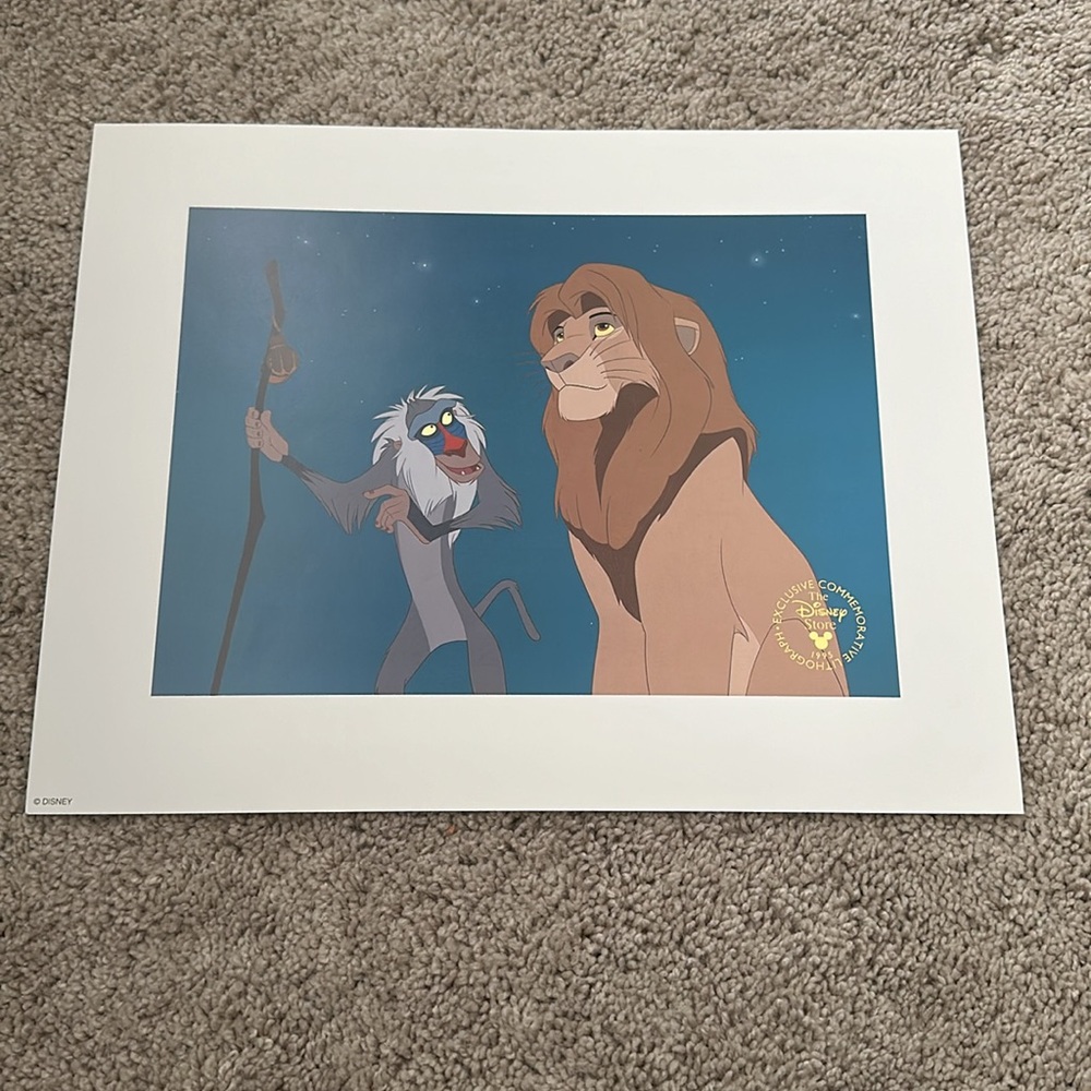 Lion King Print Vintage 1995 Disney Store Exclusive Commemorative Lithograph - Picture 3 of 5